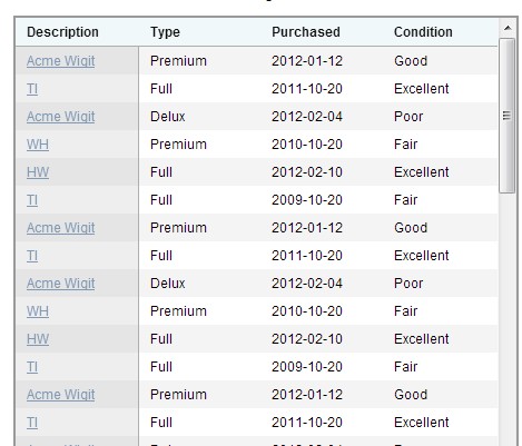 jQuery Powertable